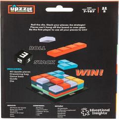 Educational Insights Upzzle - Strategic Stacking Board Games for Kids, Teens & Adults, 2 Player Vertical Puzzle Building Challenge, 3D Brain Teaser, Family Game Night Activities & Gifts for Ages 7+