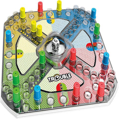 Hasbro Gaming Trouble Kids Board Game, Pop-o-Matic Trouble Game, Kids Games for 2-4 Players, Family Board Games for Kids, Kids Gifts, Ages 5 and Up, Packaging May Vary